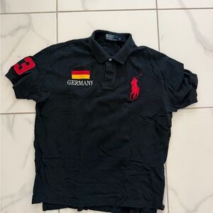 Polo by Ralph Lauren Black Polo with Red and Yellow Details